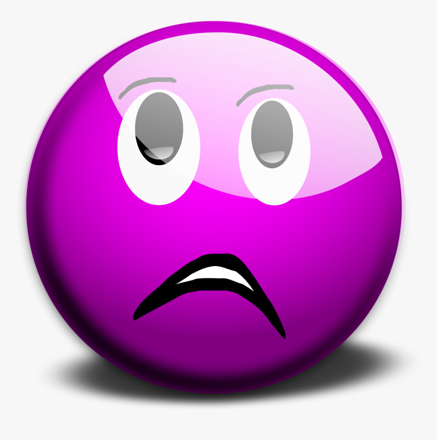 Purple Sad Emoji, HD Png Download