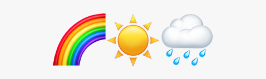 #emoji #emojis #rainbow #sun #rain #weather #awesome, HD Png Download