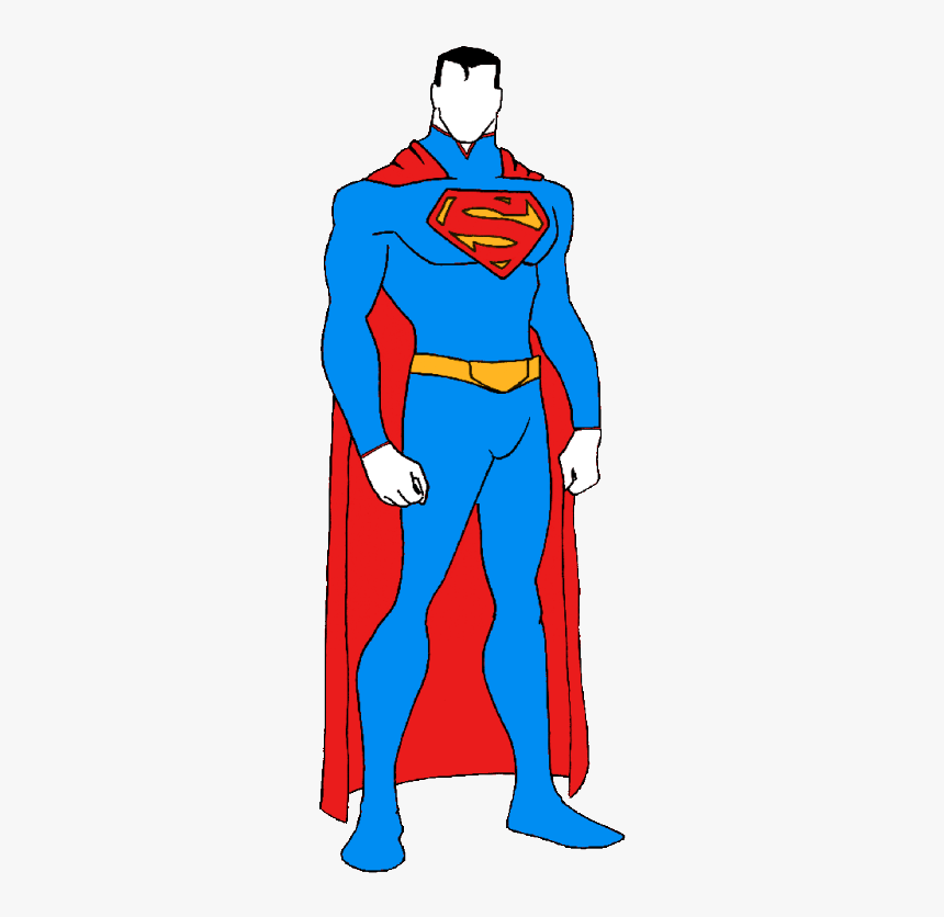 Superman Dress Cliparts - Superman Template, HD Png Download