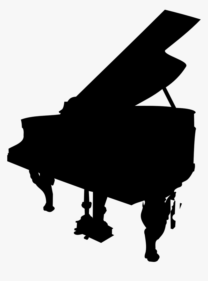 Grand Piano, Silhouette, Black, Instrument, Shape - Grand Piano Silhouette Png, Transparent Png