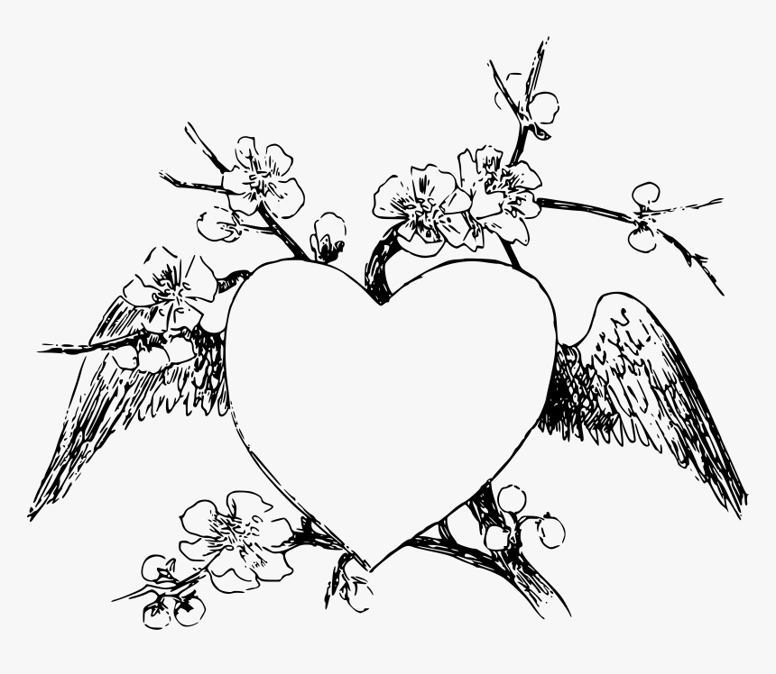 Black Heart Frame Png, Transparent Png