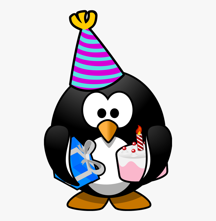 Birthday Penguin Clipart, HD Png Download