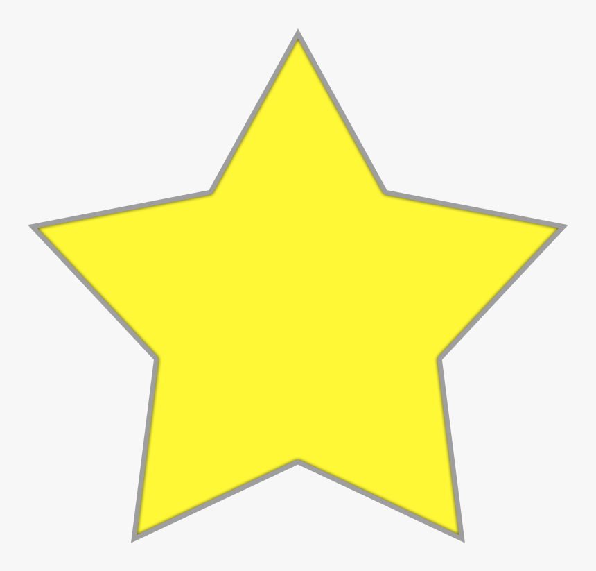 Yellow Star With Black Background, HD Png Download