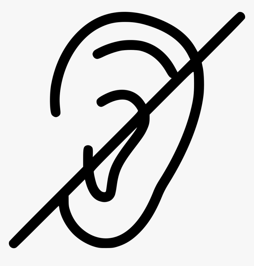 Ear - Deaf Clipart Black And White, HD Png Download