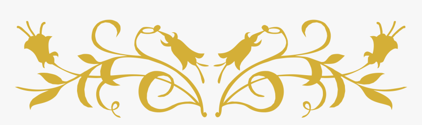 Gold Flourish Png - Black And White Clipart Design, Transparent Png