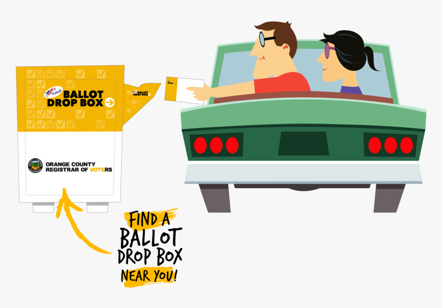 Find A Ballot Drop Box - Cartoon, HD Png Download