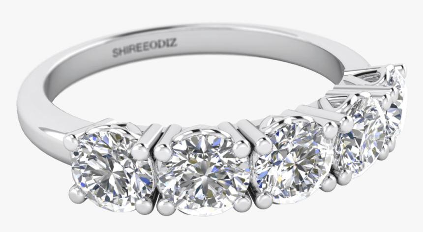 5 Diamond Wedding Ring , Png Download - Pre-engagement Ring, Transparent Png