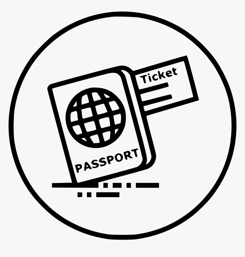 Ticket Passport Travel Visa Identity Tourism Document - Passport And Visa Icon Png, Transparent Png