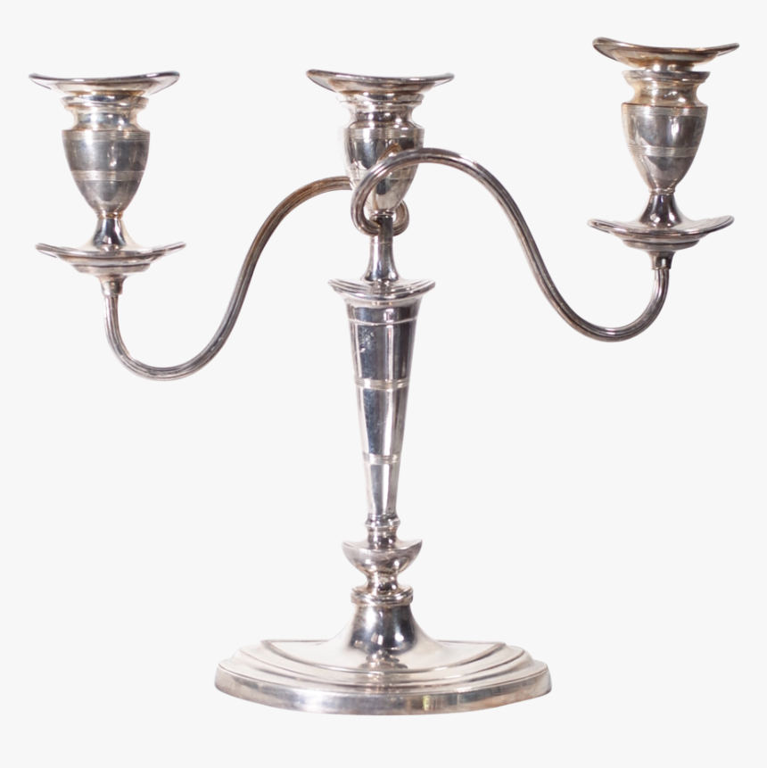 Plated Three Branch Candelabra - Antique, HD Png Download