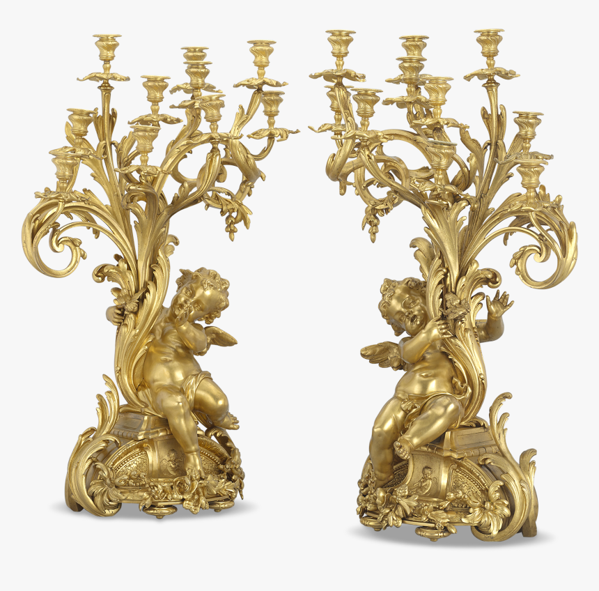 Barbedienne Gilt Bronze Candelabra - Bronze Candelabra, HD Png Download