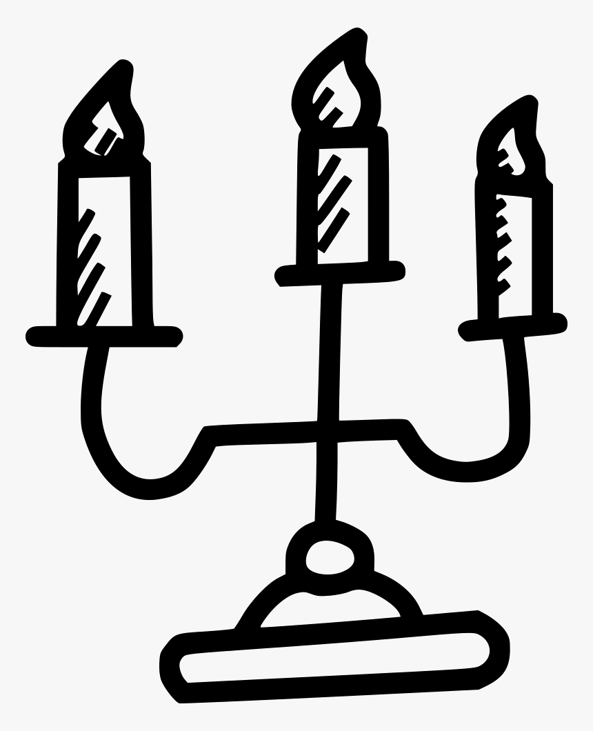 Candle Light Candelabra Christmas, HD Png Download