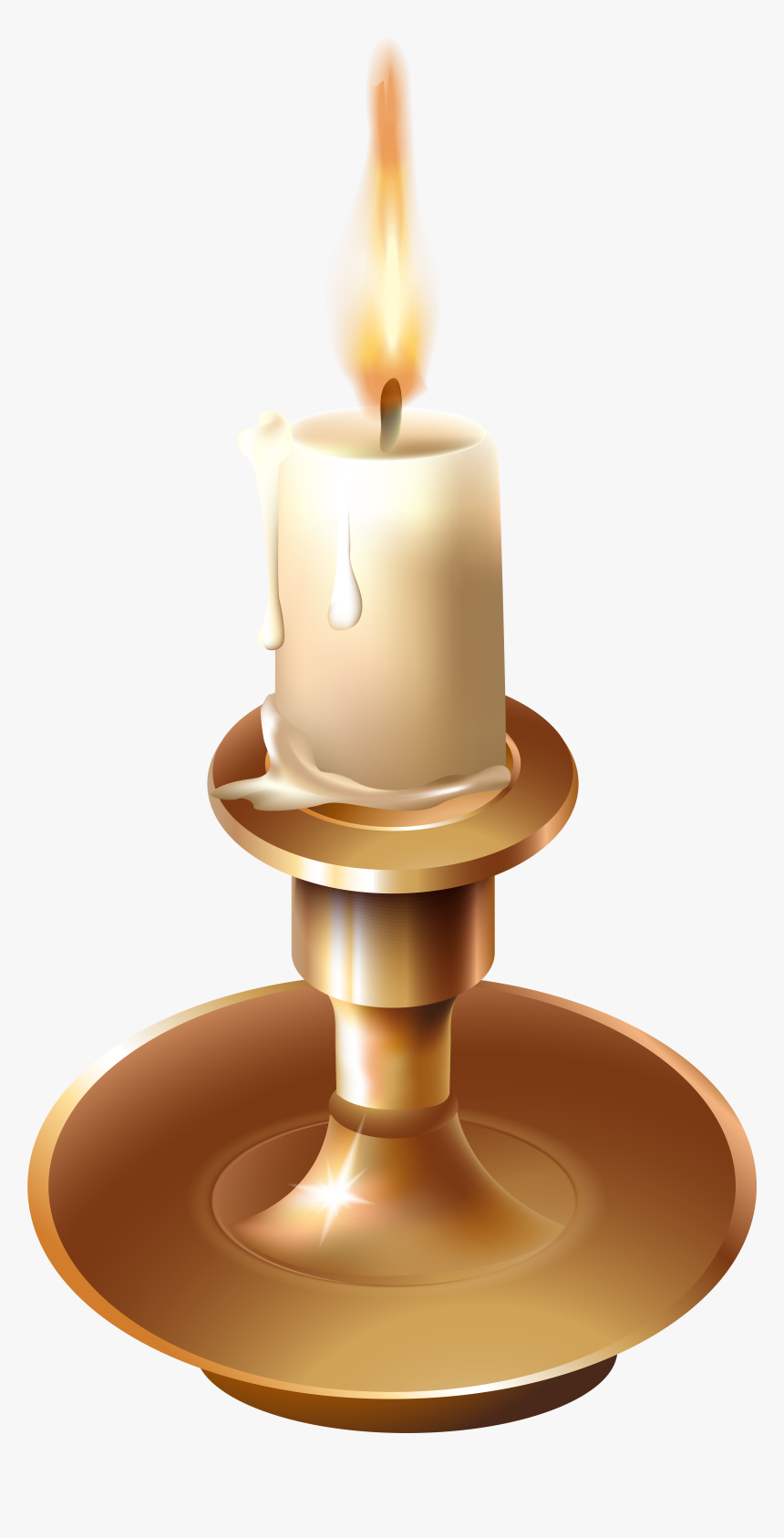Clip Art Candlestick Clipart - Candle In Candlestick Png, Transparent Png
