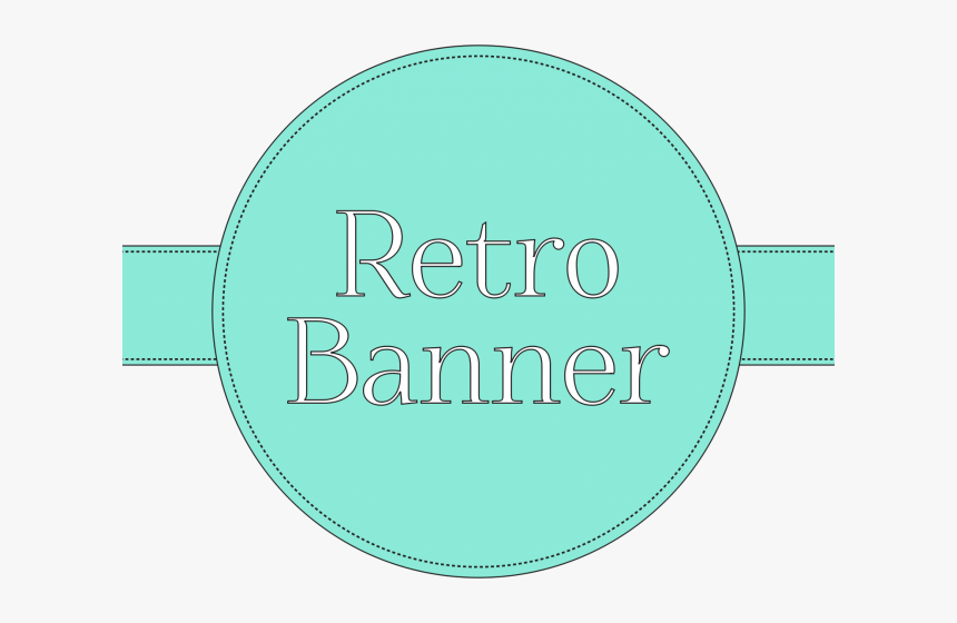 Retro Banner Cliparts - Circle, HD Png Download