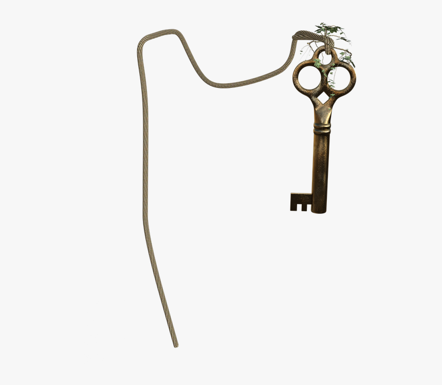 Key, Ivy, Band, Mystical, Fantasy, Gold - Mystical Fantasy Key, HD Png Download