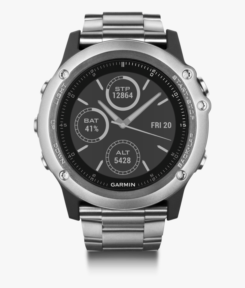 Garmin Fenix 3 Sapphire, Titanium 
 Title Garmin Fenix - Steam Gauge Garmin, HD Png Download