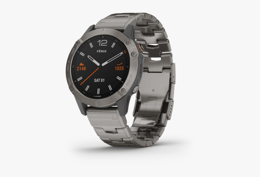 Garmin Multi-sport Watch Garmin Fēnix 6 Pro And Fēnix - Garmin 6 Sapphire Titanium, HD Png Download