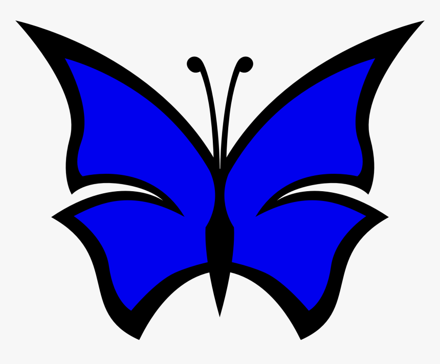 Color Blue Cliparts - Red Butterfly Png Clipart, Transparent Png