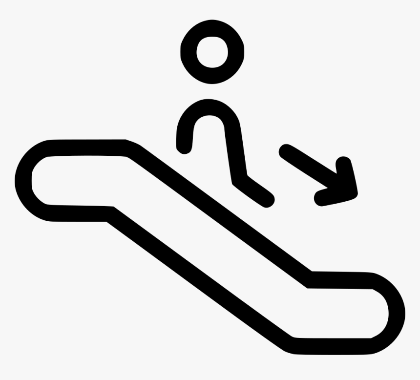 Rolling Stairs Down - Escalator Icon Going Down, HD Png Download