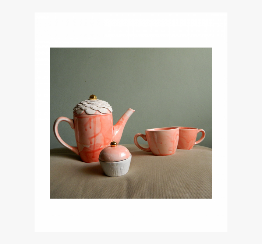 Delicate Flower Teapot And Tea Cups Set - Ceramic, HD Png Download