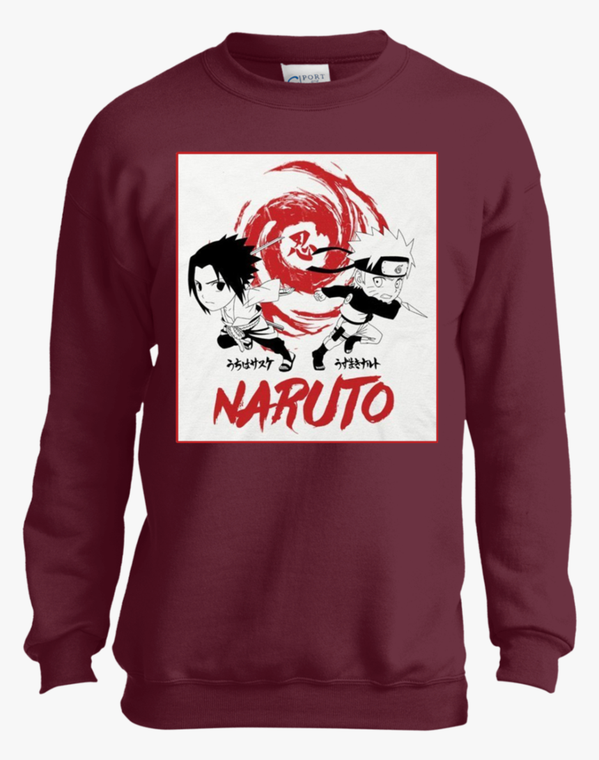Naruto Shippuden Shinobi Chibi Youth Ls Shirt/sweatshirt/hoodie - T-shirt, HD Png Download