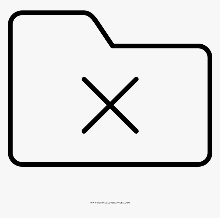 Remove Folder Coloring Page - Line Art, HD Png Download