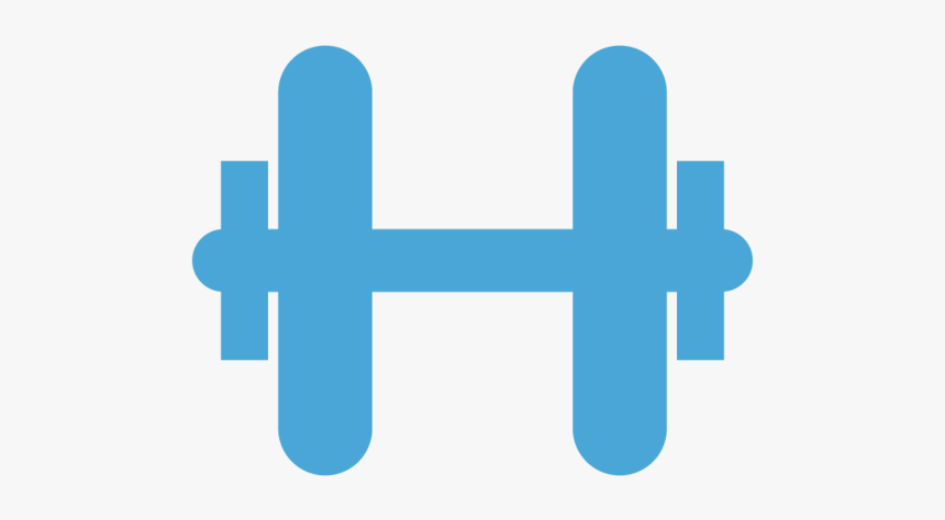 Blue Dumbbell Icon Free, HD Png Download