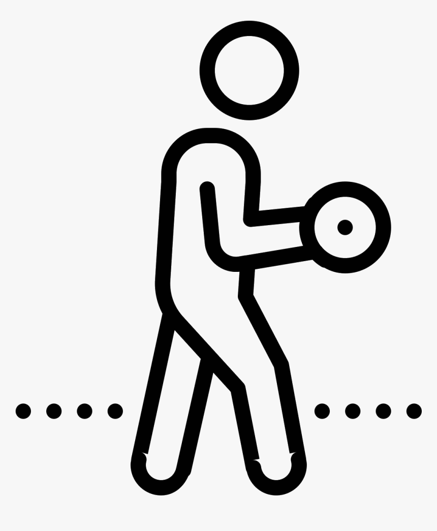 Curls With Dumbbells Icon - Line Art, HD Png Download
