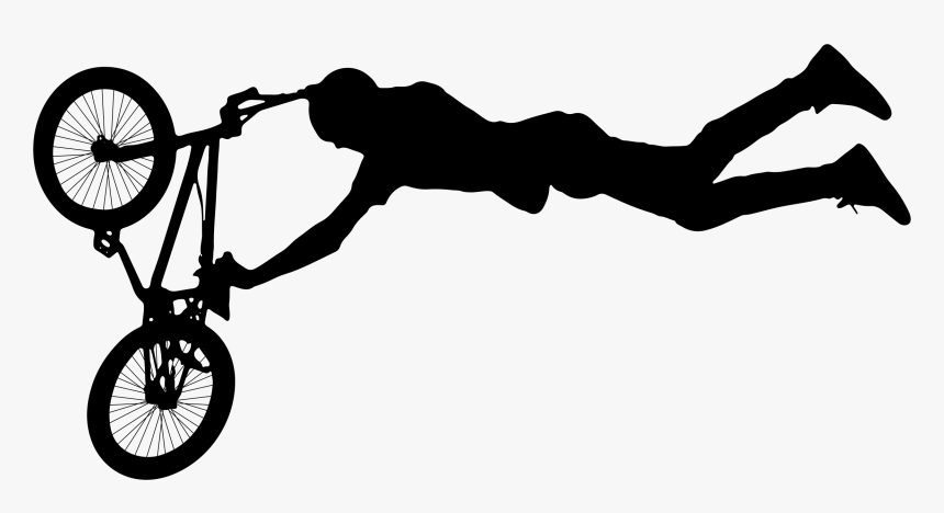 Bmx Stunt Silhouette 3 Clip Arts - Bmx Png, Transparent Png