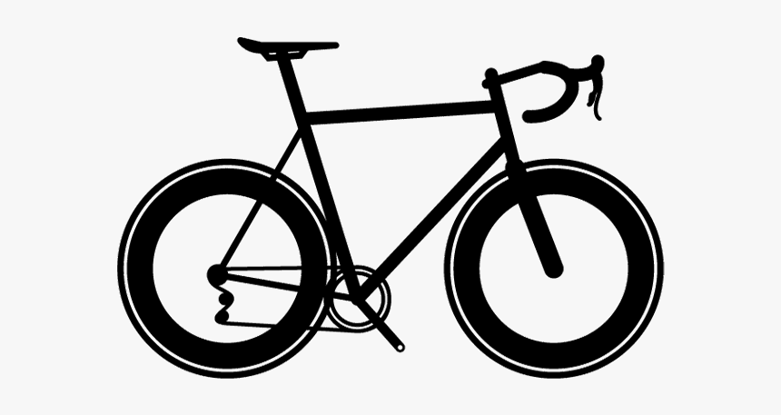 Clipart Bike Silhouette - Silhouette Of Racing Bike, HD Png Download