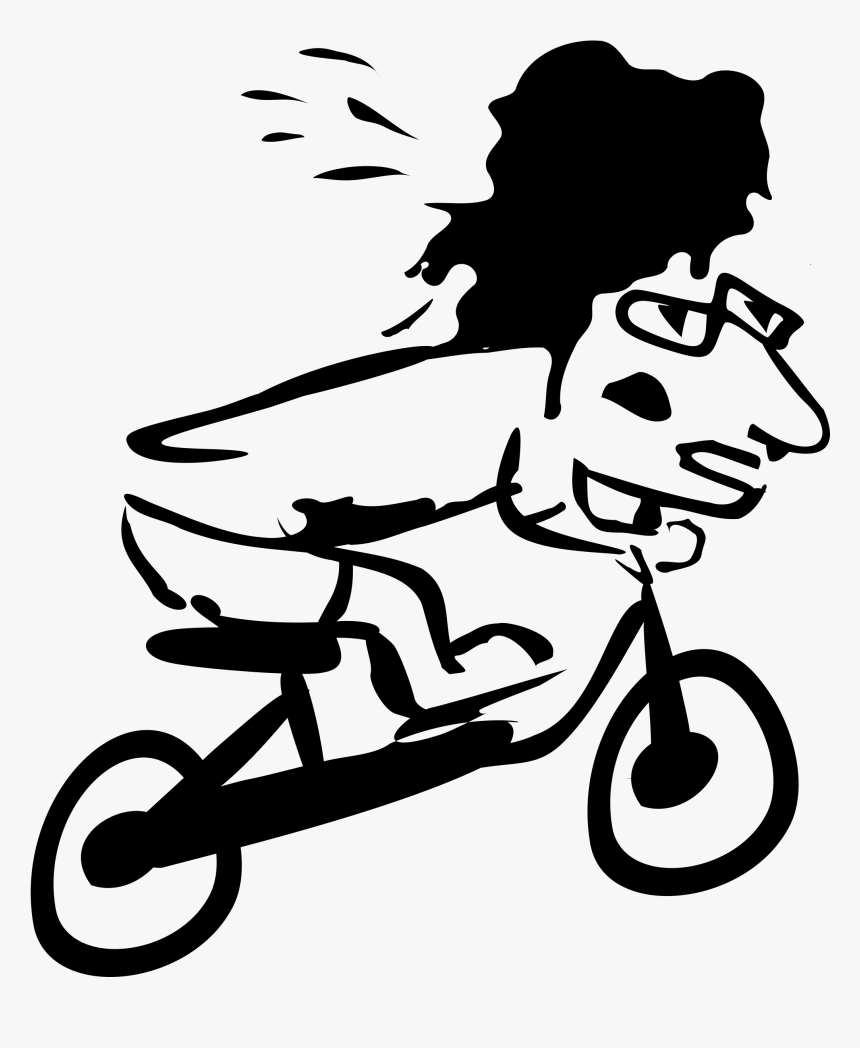 Bike Black / White Clip Arts - Biker Clip, HD Png Download