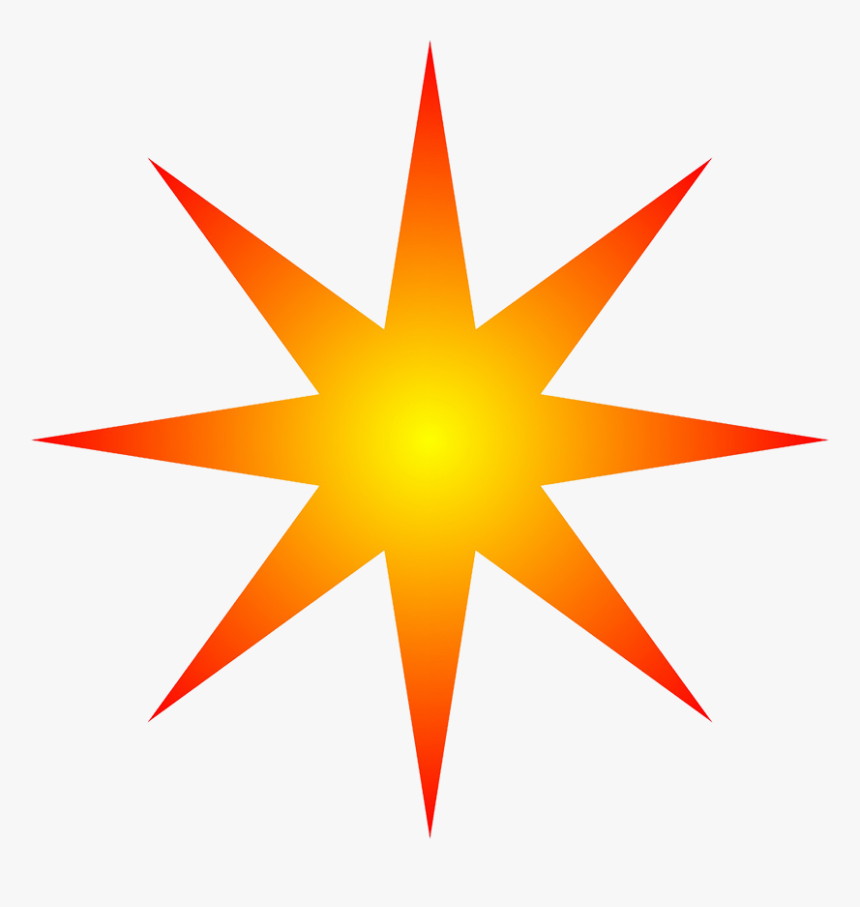 Orange Radial Star Clipart - Juno Astrology Symbol, HD Png Download
