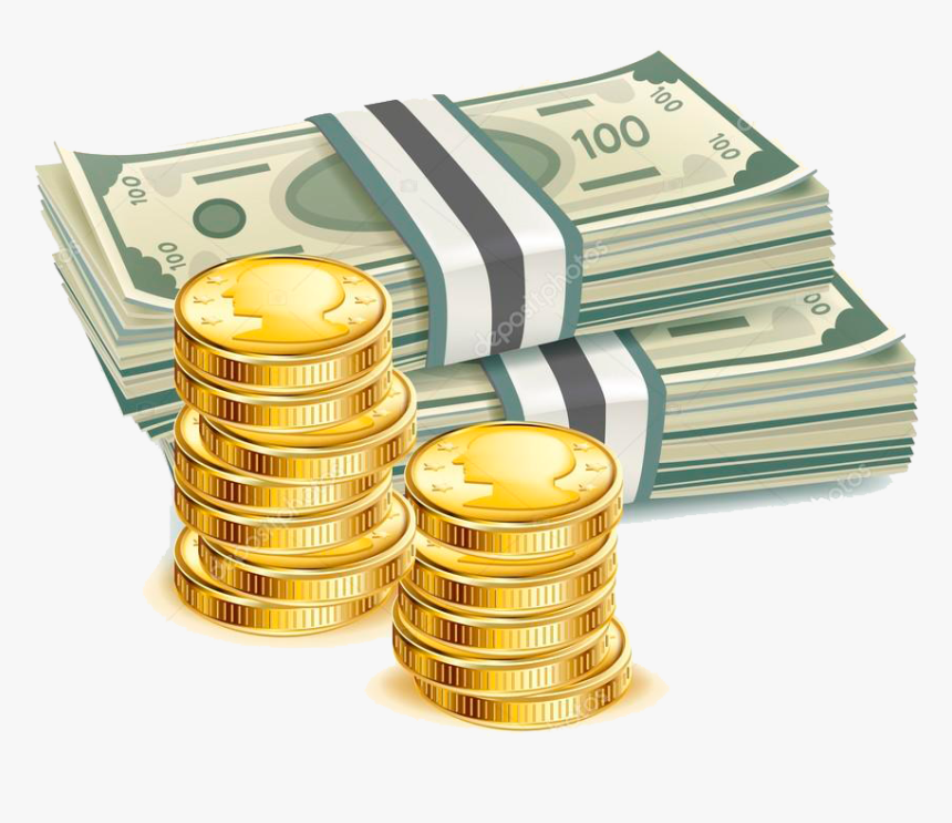 Gold Coin Money Banknote United States Dollar - Dollar And Gold Png, Transparent Png