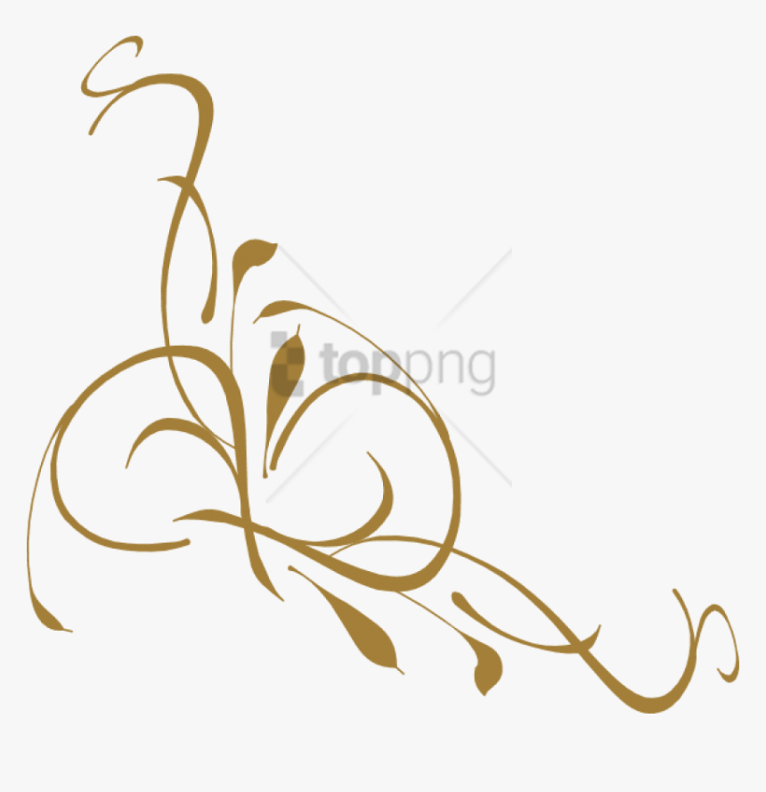 Free Png Gold Swirls Png Png Image With Transparent - Funeral Program Clipart Png, Png Download