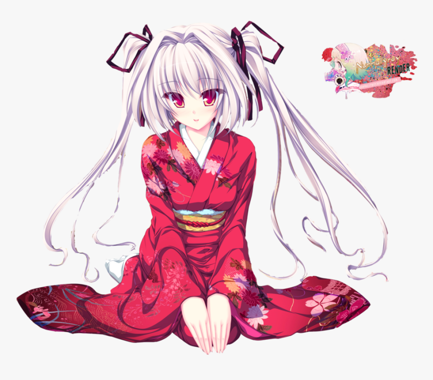 3 Kb, Desk, Af/46 - Anime Girl Red Kimono, HD Png Download