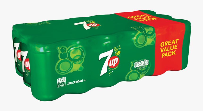 7up Lemon Lime And Bubbles 18 X 330ml - 7up Regular 18 Pack, HD Png Download