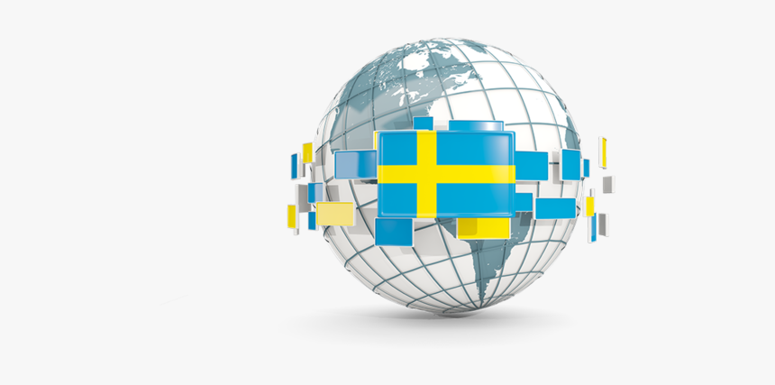 Globe With Line Of Flags - Глобус Казахстан, HD Png Download ...