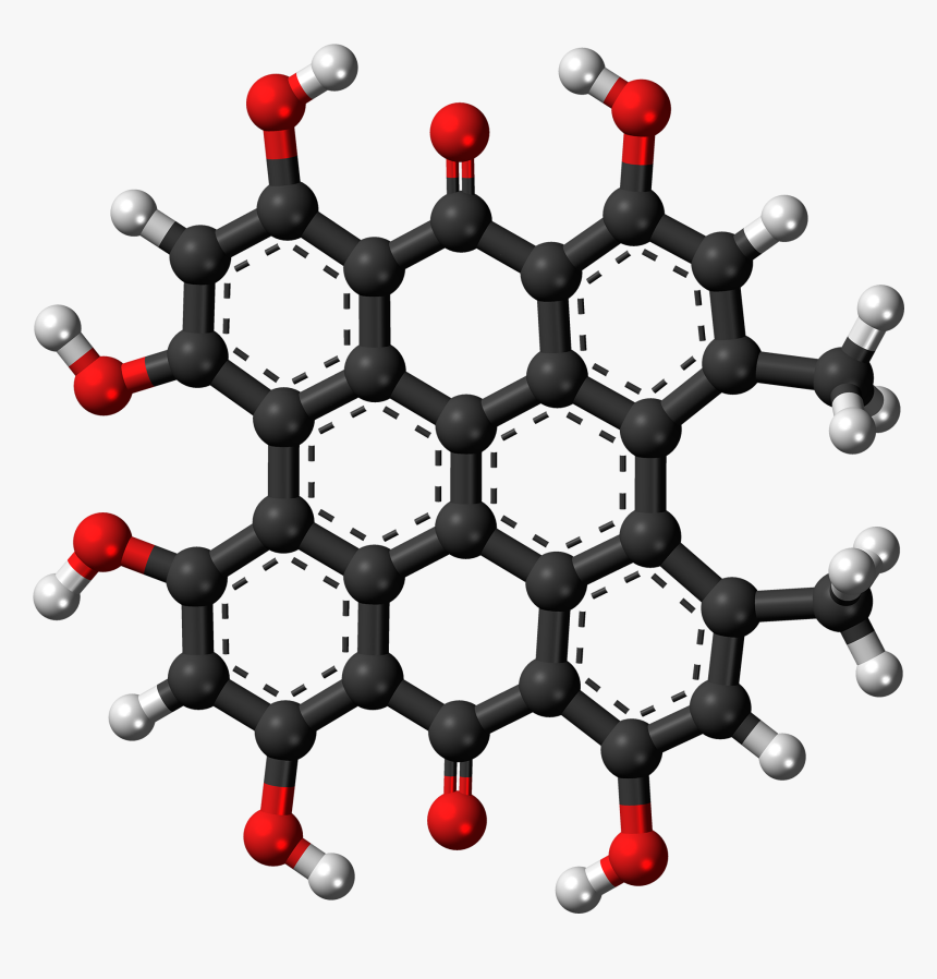 Hypericin 3d Ball - Aromatic Hydrocarbons Benzene, HD Png Download