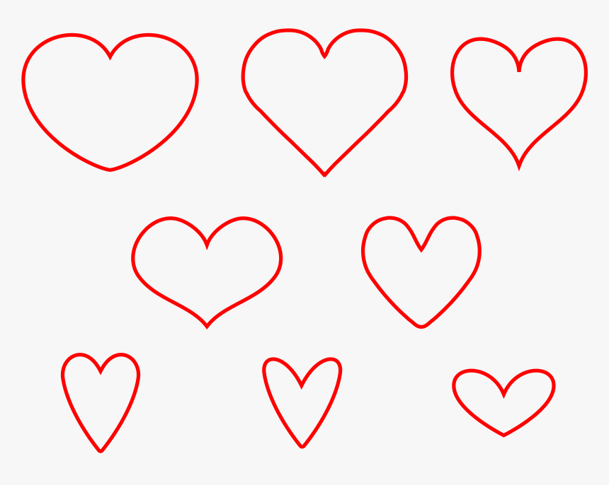 Red Heart Outline - Heart, HD Png Download