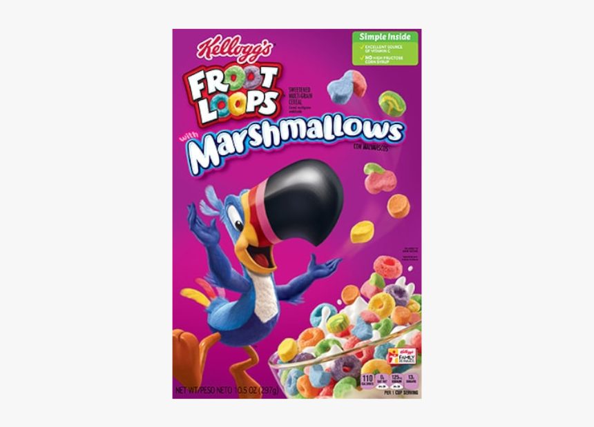 Froot Loops Marshmallows 10oz - Froot Loops Marshmallow Cereal, HD Png Download