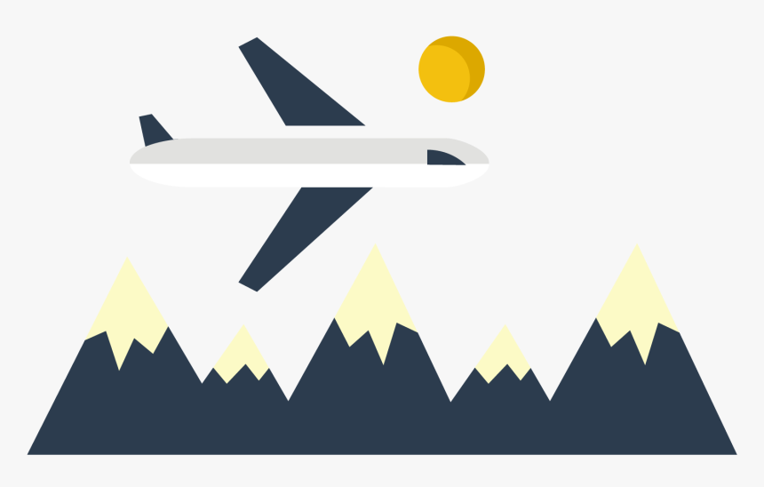 Airplane Flat Design Illustration - Airplane Flat Illustration, HD Png Download