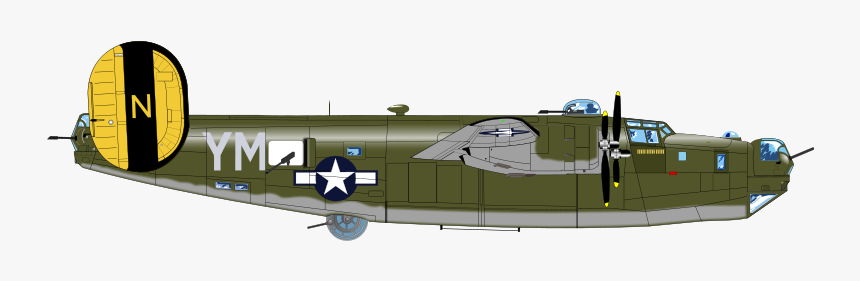 Free Clip Art B-24 J Bomber - B 24 Liberator Line Art, HD Png Download
