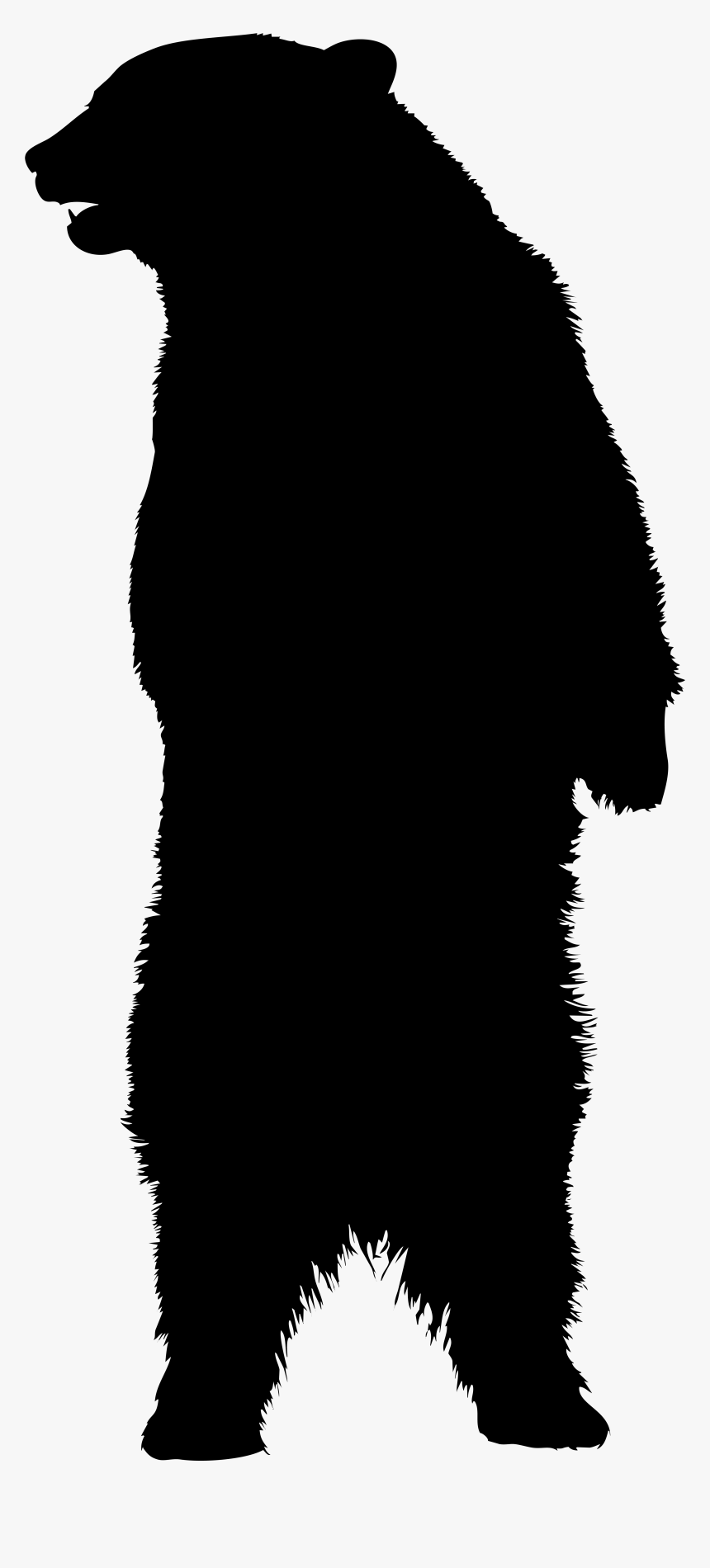 American Black Bear Brown Bear Silhouette - Silhouette Bear Clipart Png, Transparent Png