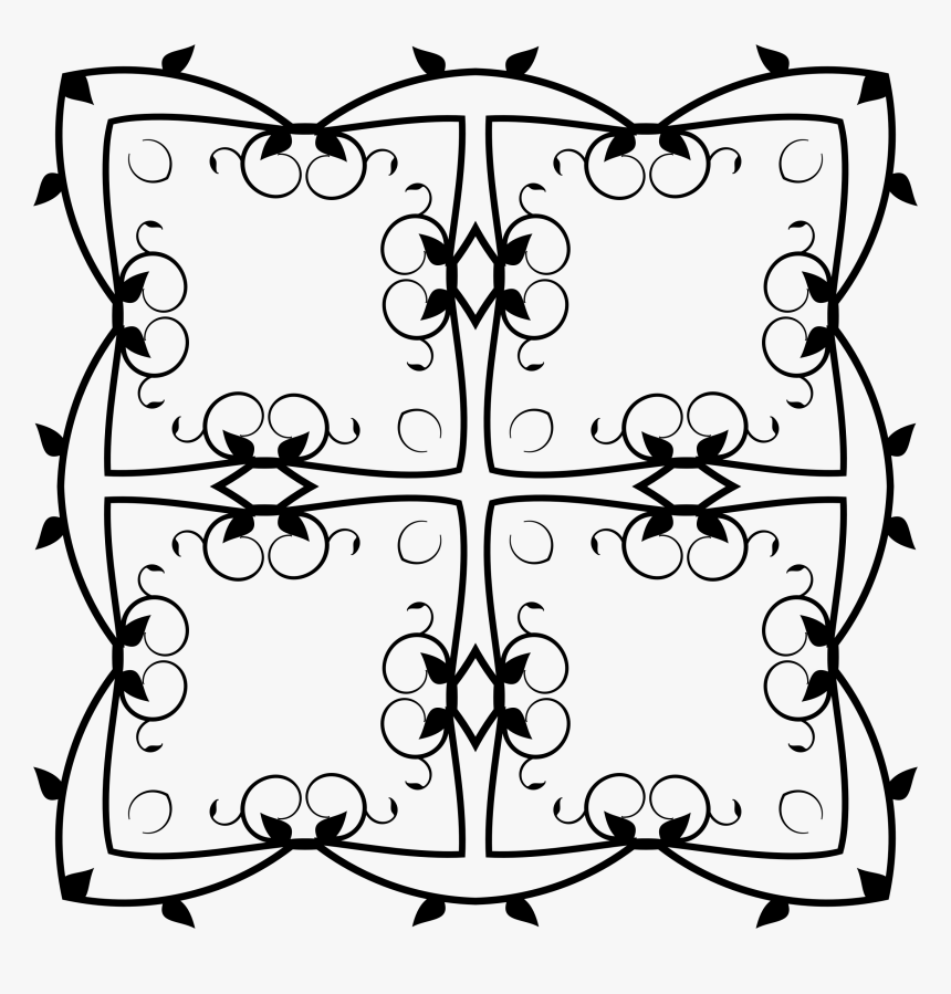 This Free Icons Png Design Of Line Art Flourish Banner - Chest Of Drawers, Transparent Png