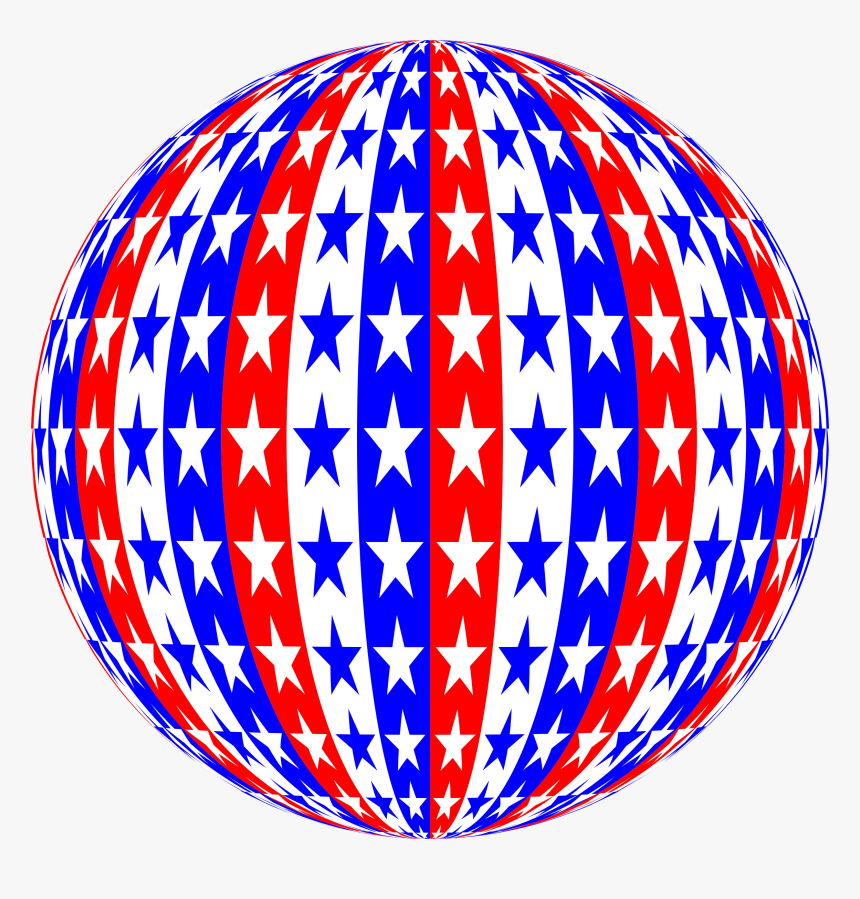 Red White Blue Sphere Clip Arts - Red White Blue Sphere, HD Png Download