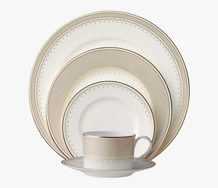 Lattice Gold 5-piece Place Setting - Saucer, HD Png Download
