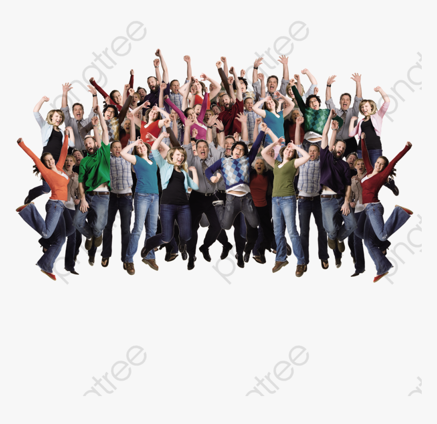 Crowd, Carnival, Jump For Joy, Character Png Transparent - 曲 美 布艺 沙发, Png Download