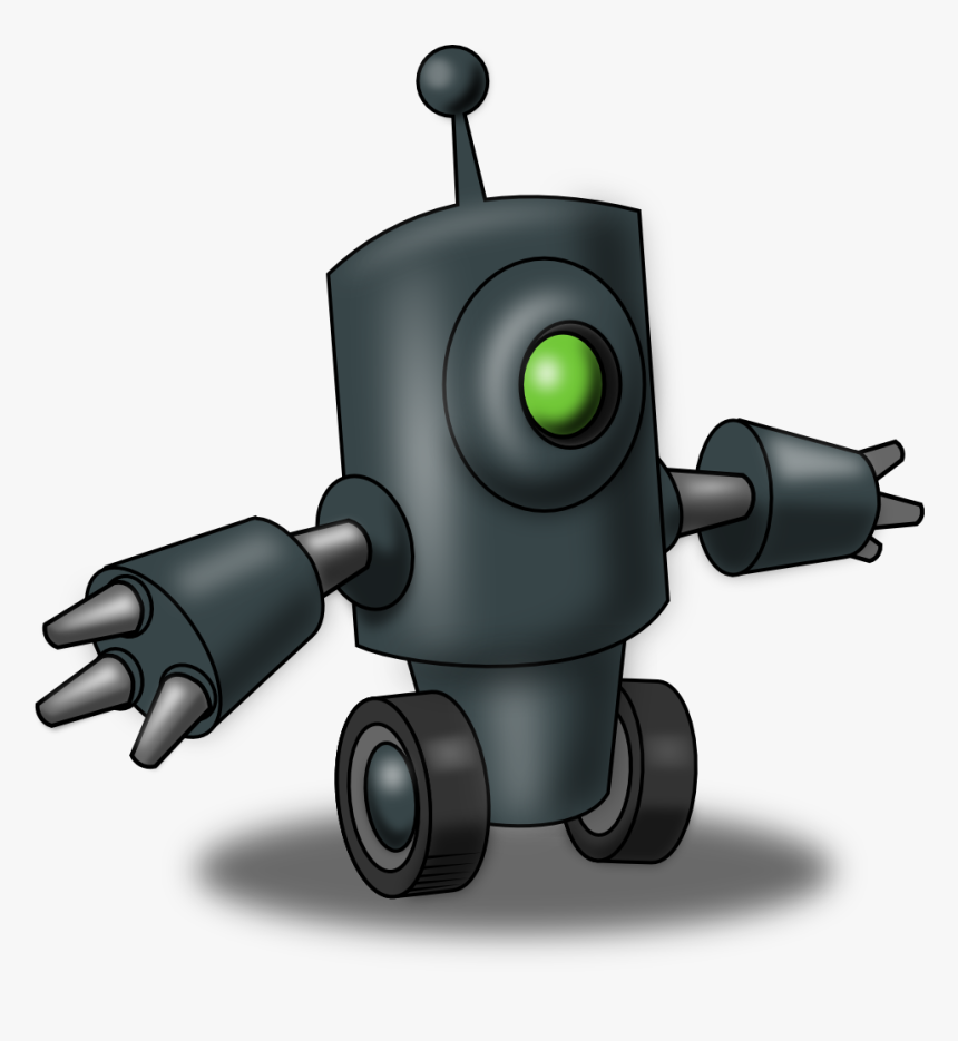Robot Clipart Cliparts And Others Art Inspiration - One Eyed Robot, HD Png Download