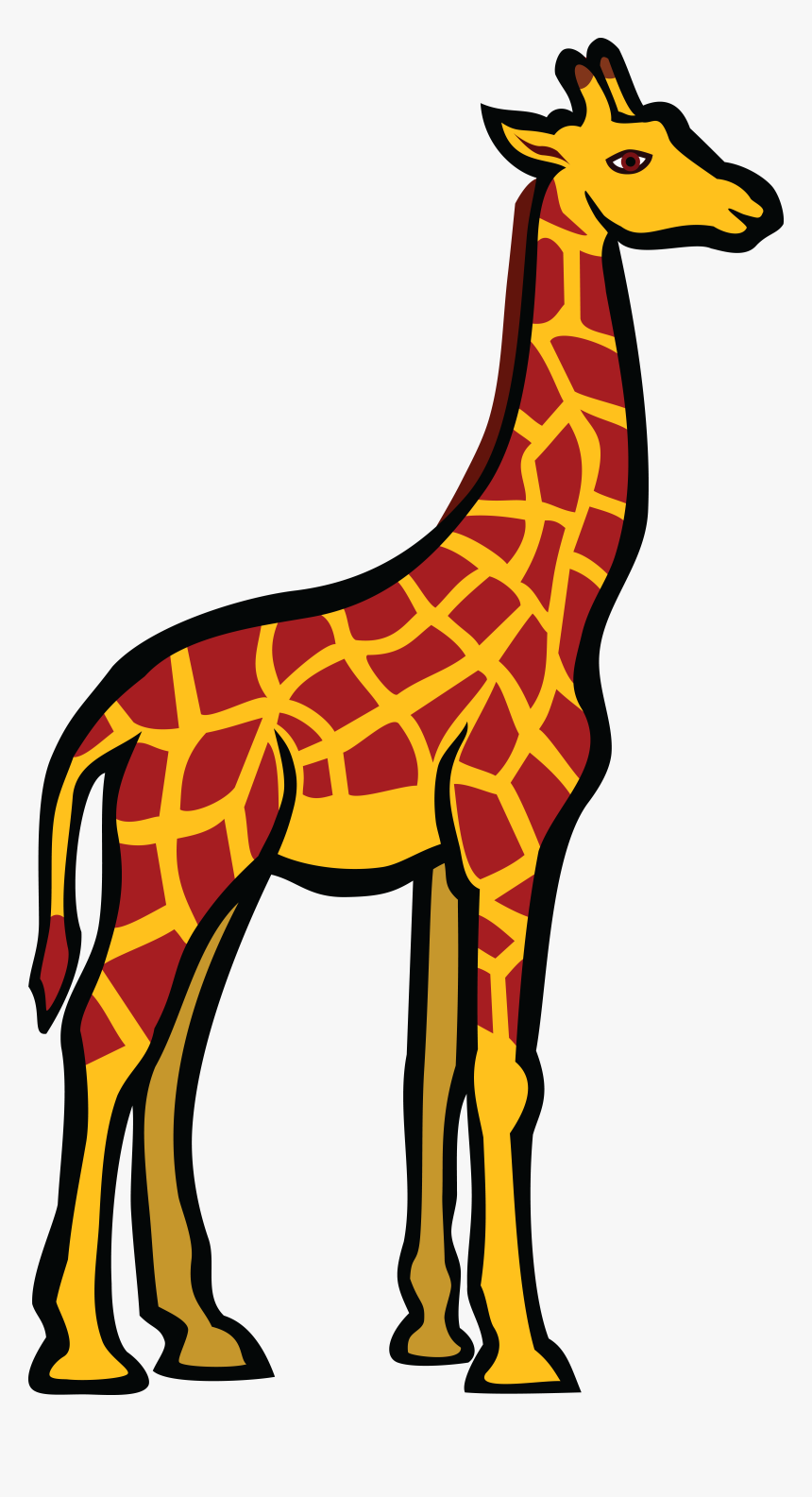Giraffe Cliparts - Coloured Picture Of Giraffe, HD Png Download