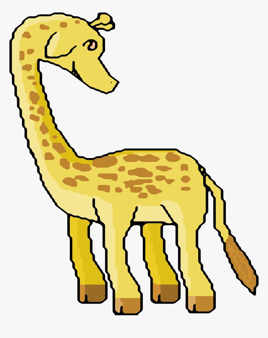 8-bit Giraffe Clip Arts - Pixel Art Jirafa, HD Png Download