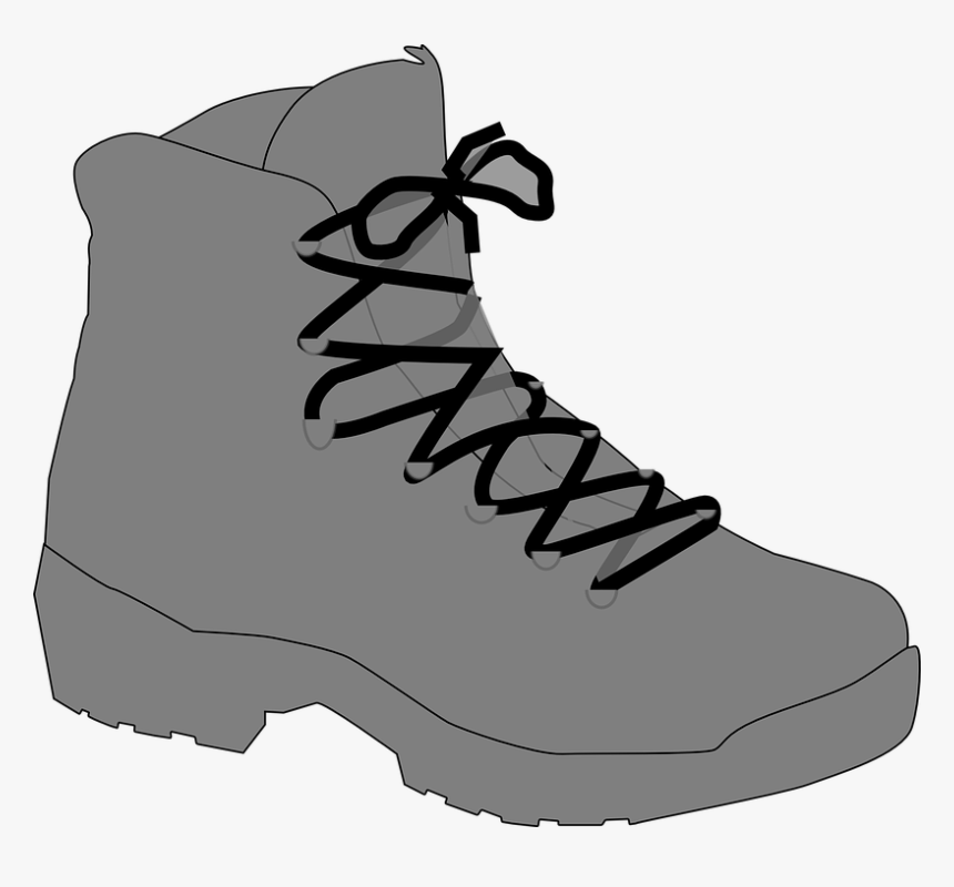 Boot Lace Fastened Tied Footwear Shoe Fashion - Boot Clipart Transparent Background, HD Png Download